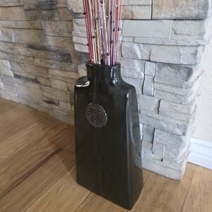 Ceramic Floor Vase in Dark Brown - Decorative Home Accent